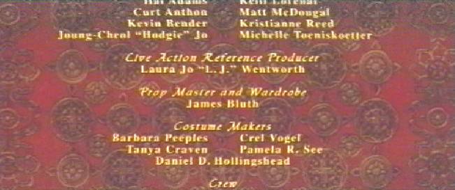 Don bluth's brother James Bluth also worked on Anastasia