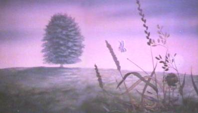 The main part of the film opens with swaying grass on Watership Down
