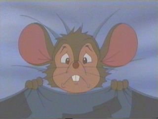 Fievel really awakes this time - terrified!