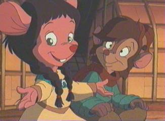 Indian Cholena entertains Fievel and the other explorers (From AT3)