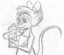 'Mrs Brisby with a baby'